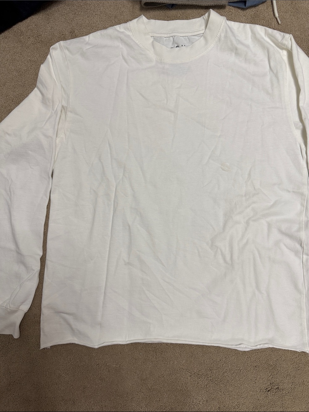 PacSun Men’s White Long Sleeve boxy tee